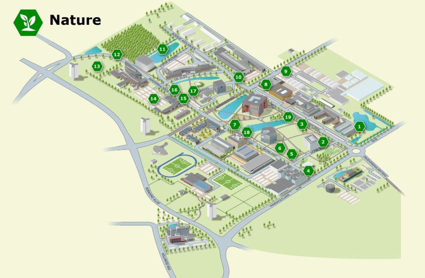 Wageningen University & Research campus map